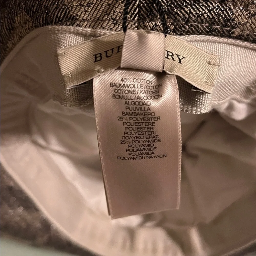 Burberry Metallic Check Hat